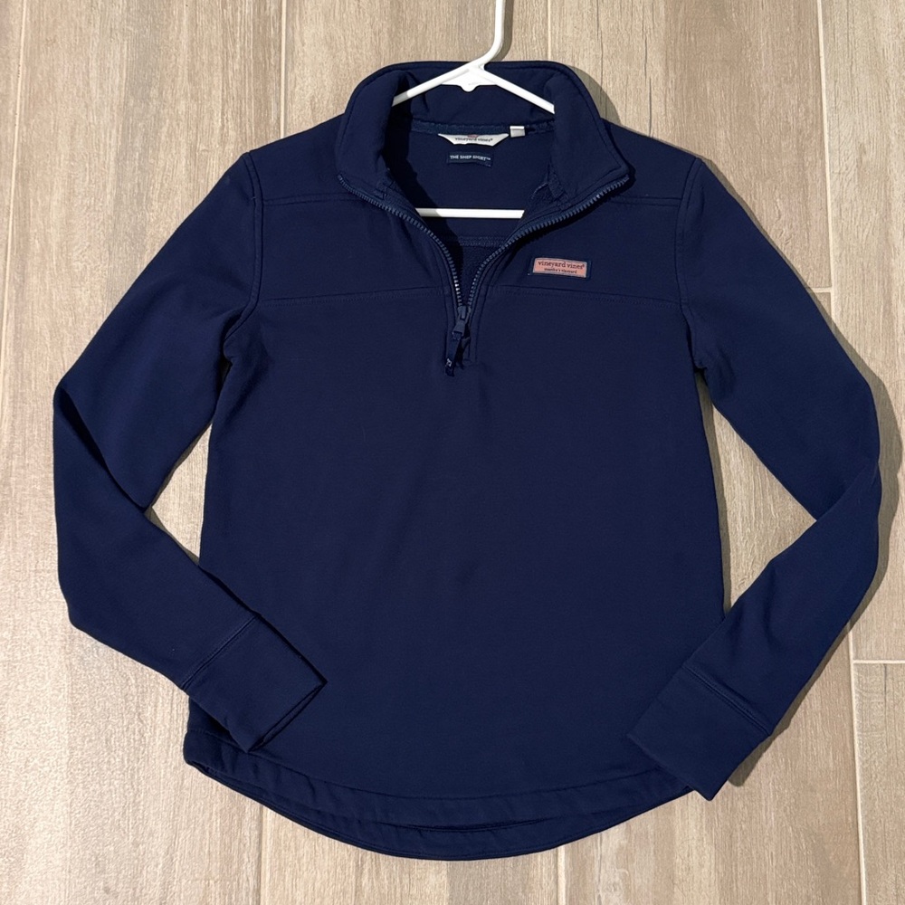 Vineyard Vines The Shep Shirt 1/4 Zip Dark Blue Pullover Sweatshirt size XS Navy
